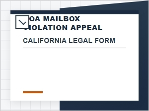 Hoa Mailbox Violation Appeal Letter Template California