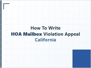 How to Write Hoa Mailbox Violation Appeal California