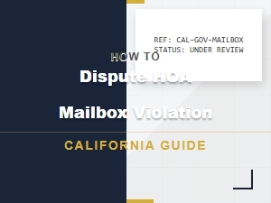 How to Dispute Hoa Mailbox Violation California