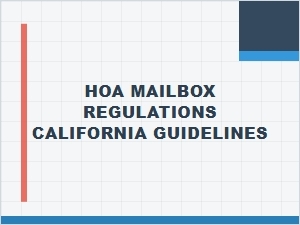 Hoa Mailbox Rules California Guidelines