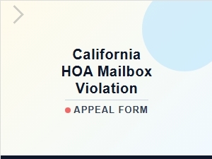 California Hoa Mailbox Violation Appeal Form Process