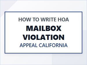 How to Write Hoa Mailbox Violation Appeal California
