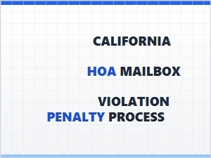 California Hoa Mailbox Violation Penalty Process